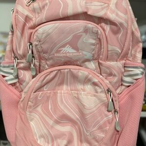 High Sierra Pink Marble Backpack